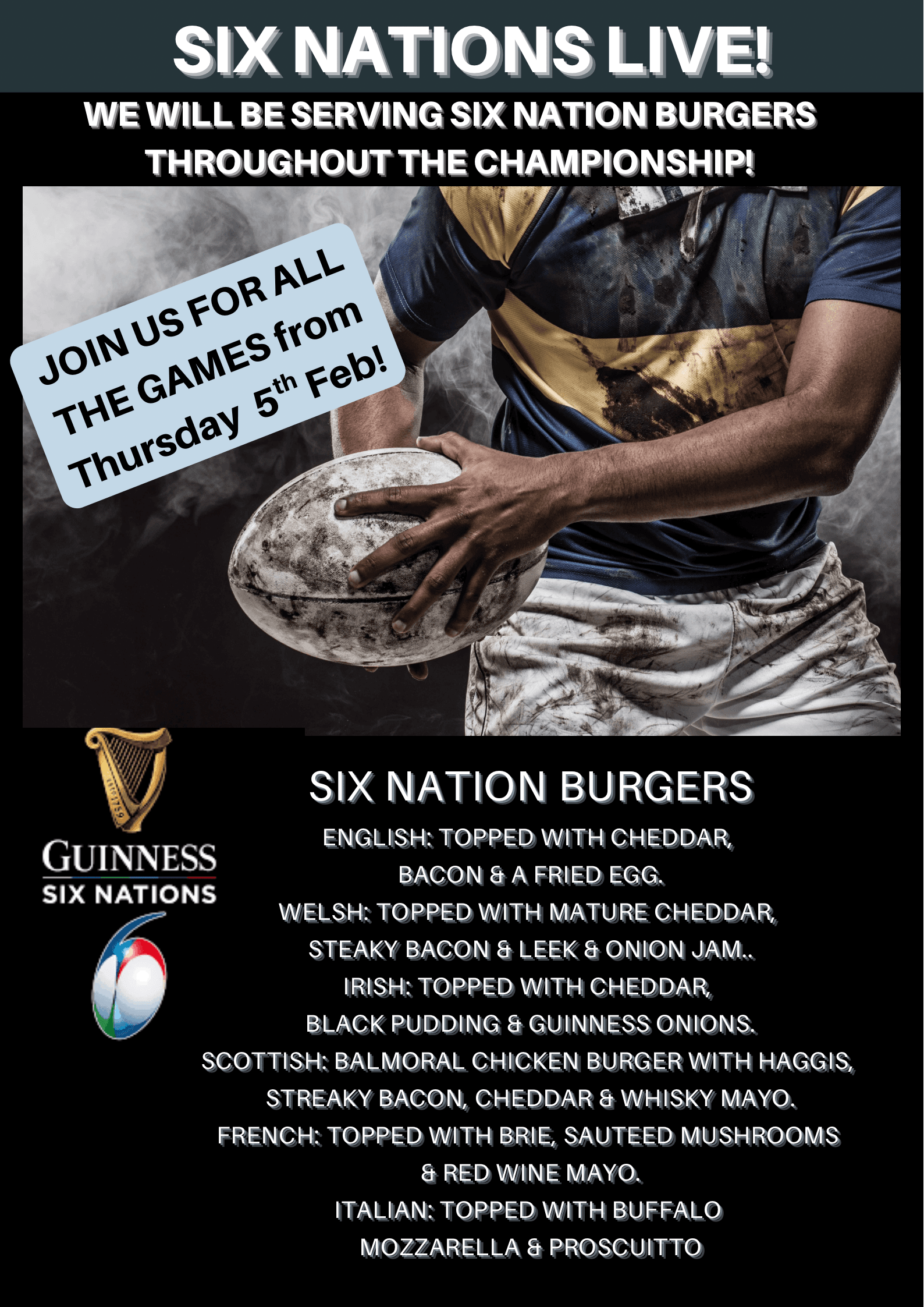 NEW Six Nation Burgers